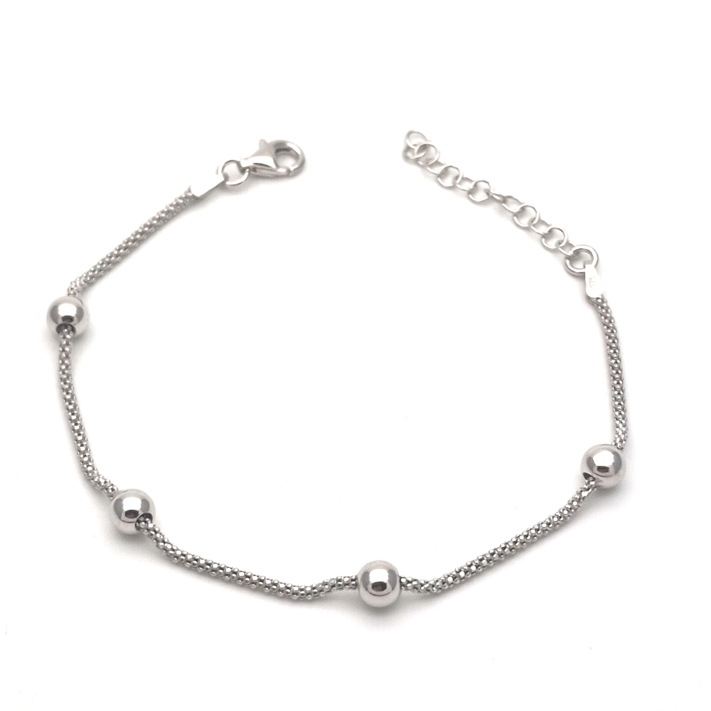 Bracciale Popcorn in Argento e sfere