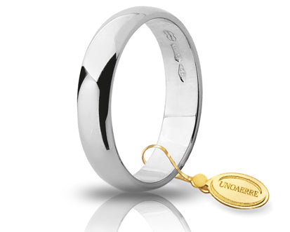 Fede Nuziale Classica gr.4 Fascia Larga in oro bianco