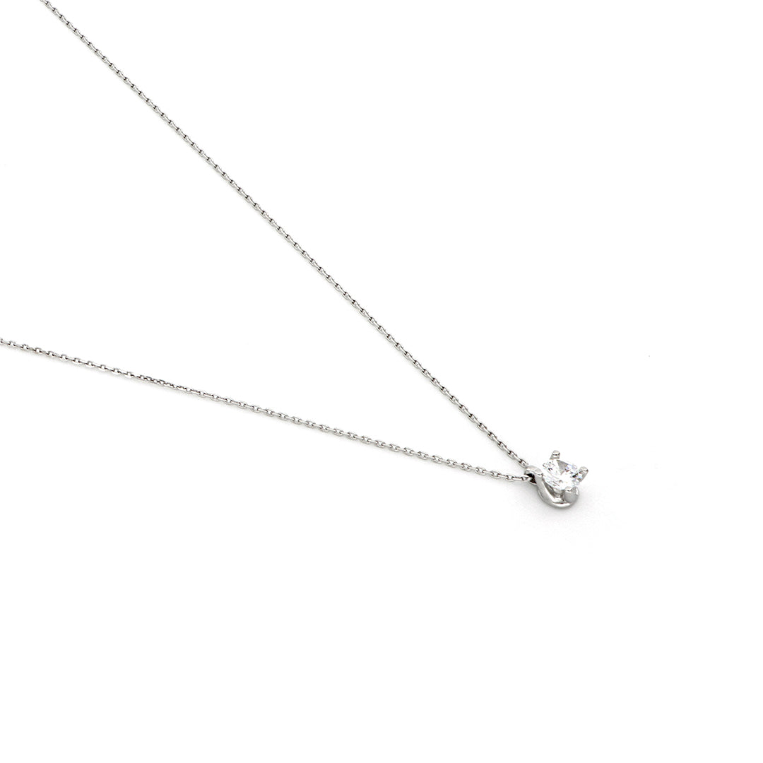 Collana Cubic Zirconia Maxi in argento bianco