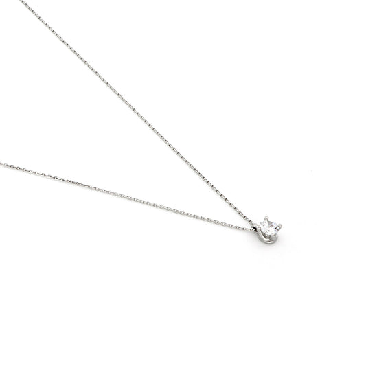 Collana Cubic Zirconia Maxi in argento bianco