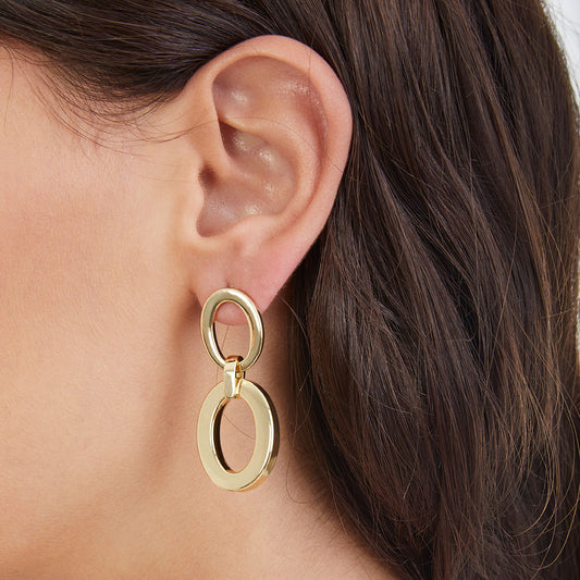 Orecchini in bronzo dorato