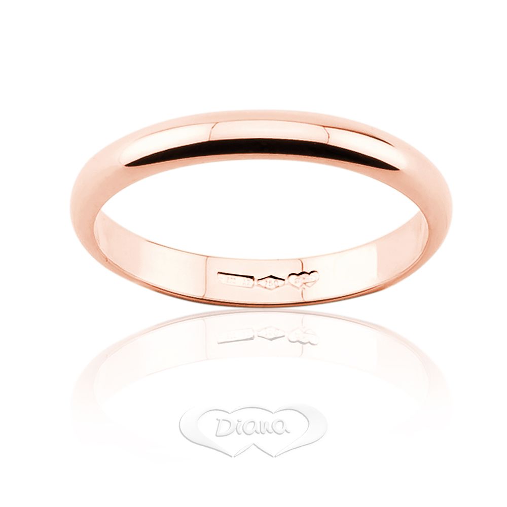 Fede classica 3 gr oro rosa