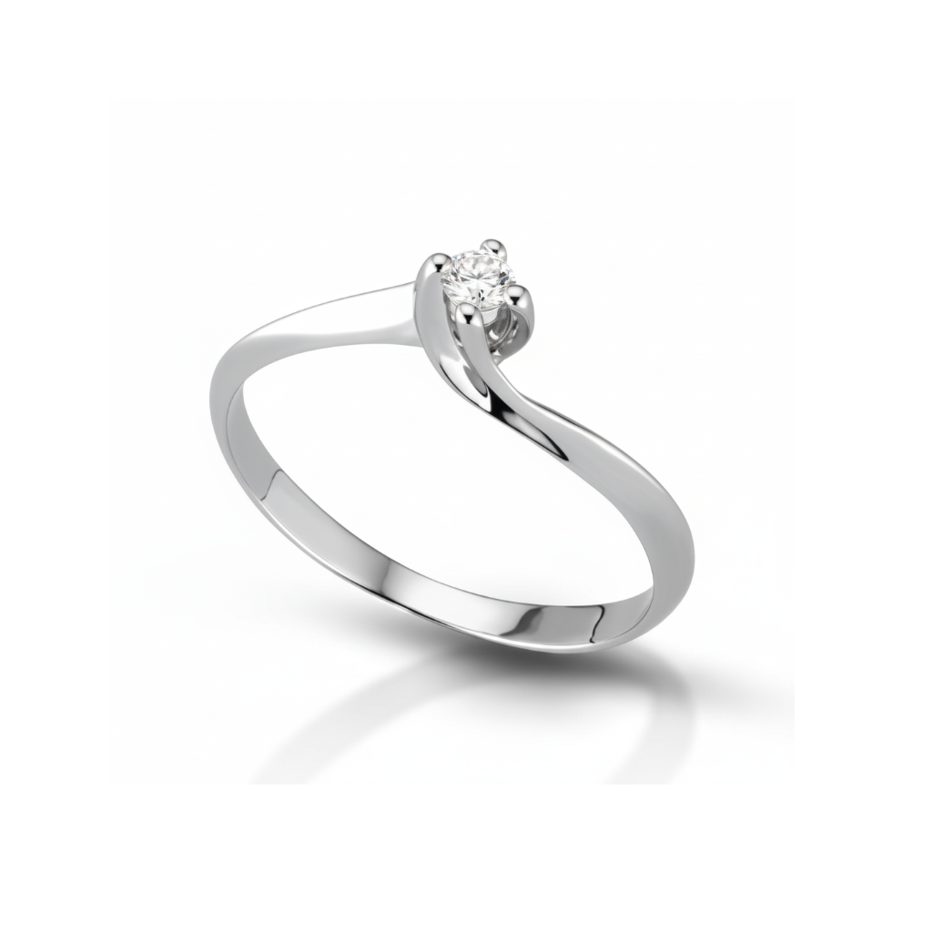 PG Gioielli Anello Solitario Con Diamante