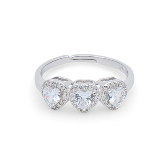 Anello Trilogy Cuori in Argento