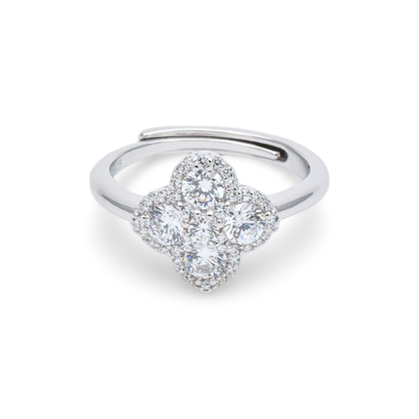 Anello Floreale In Argento