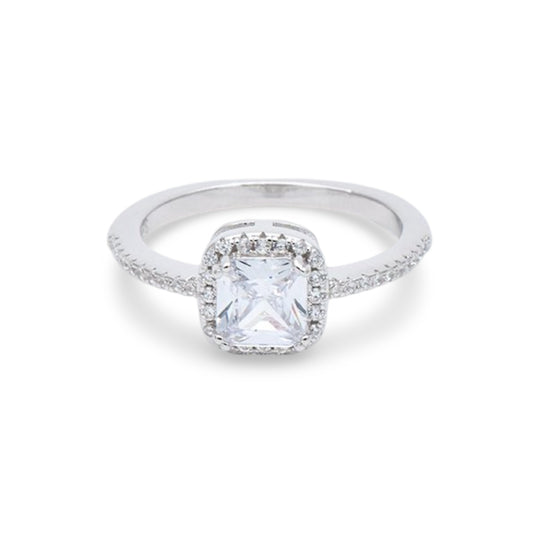 Anello Solitario In Argento