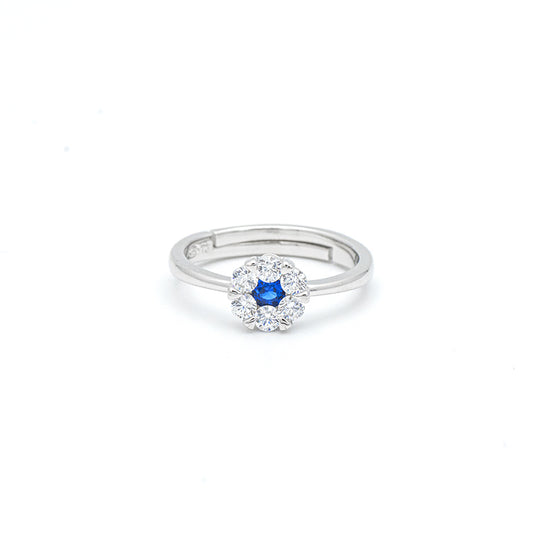 Anello in Argento Fiore Magic Bianco e Blu