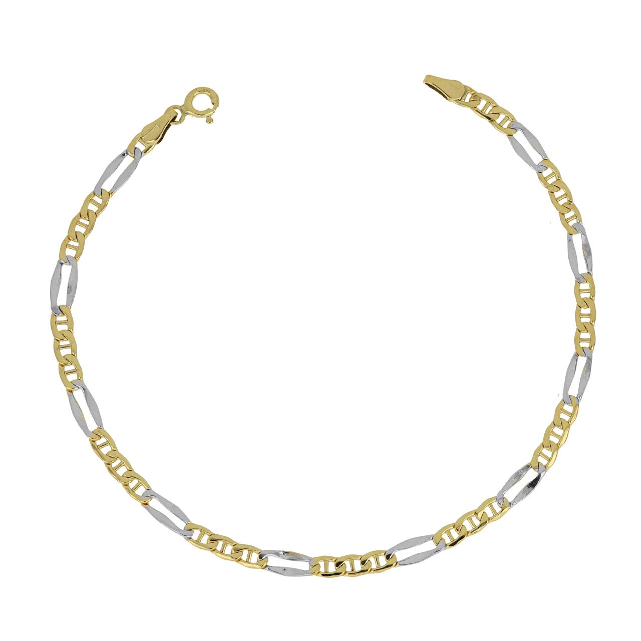 Bracciale 3+1 Oro 9 Carati Bicolore iGOLD