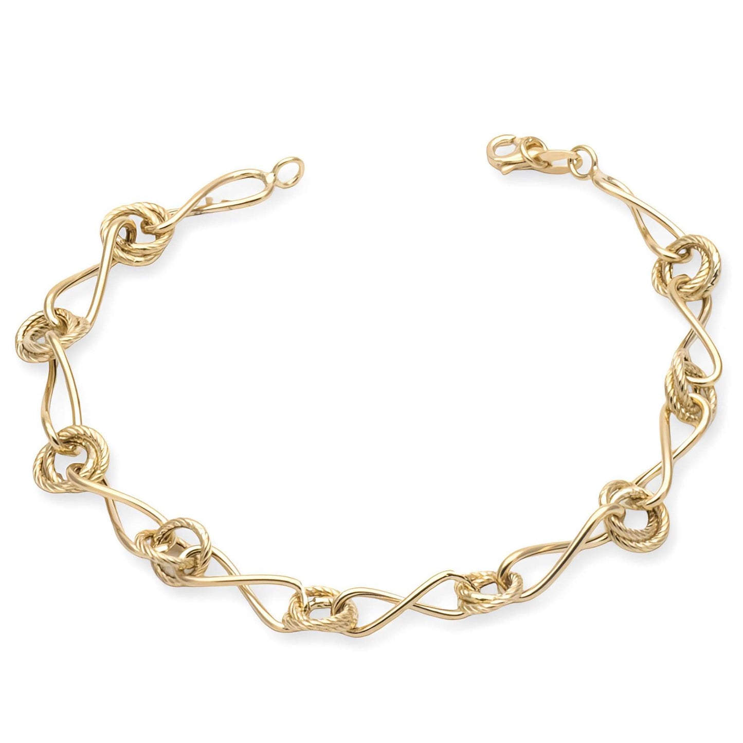 Bracciale Nodi e Infinito in Oro Giallo