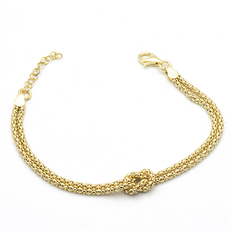 Bracciale Nodo in Argento Dorato