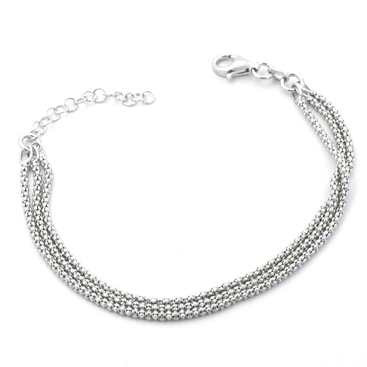 Bracciale Popcorn Tre Fili in Argento