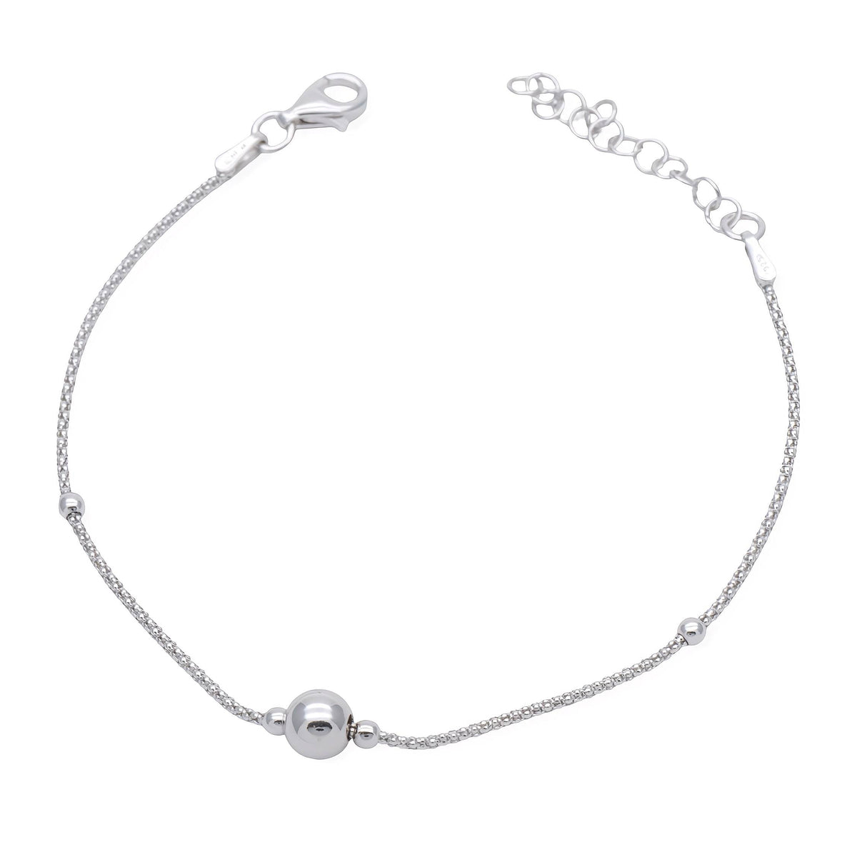 Bracciale Popcorn in Argento con Sfere Gioielli in Argento