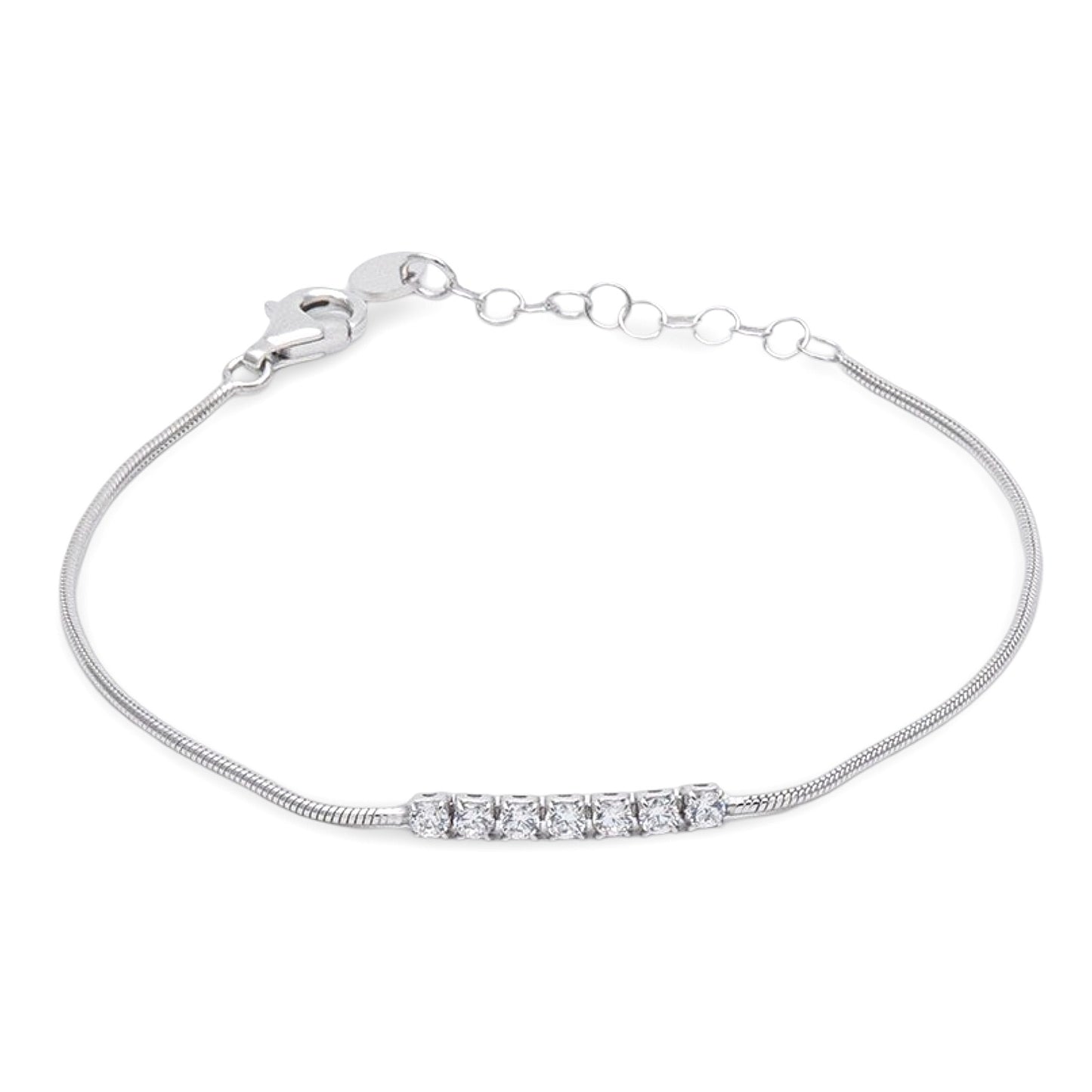 Bracciale Serpentina in Argento con Zirconi
