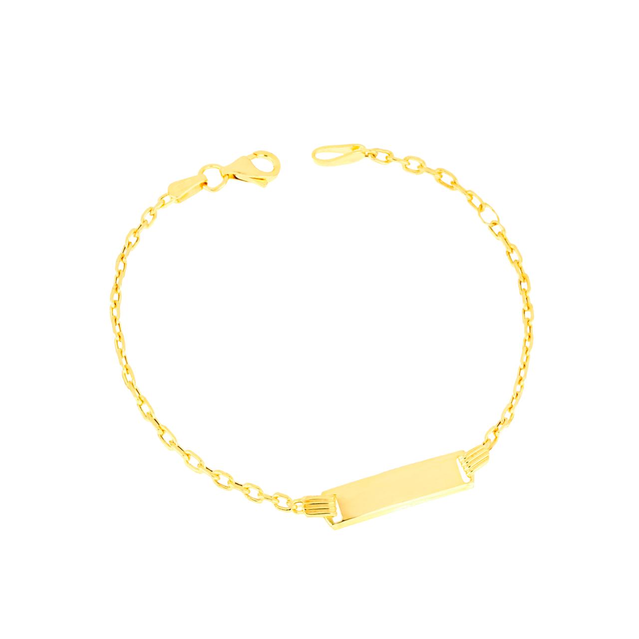 Bracciale Targhetta Bimbo in Oro