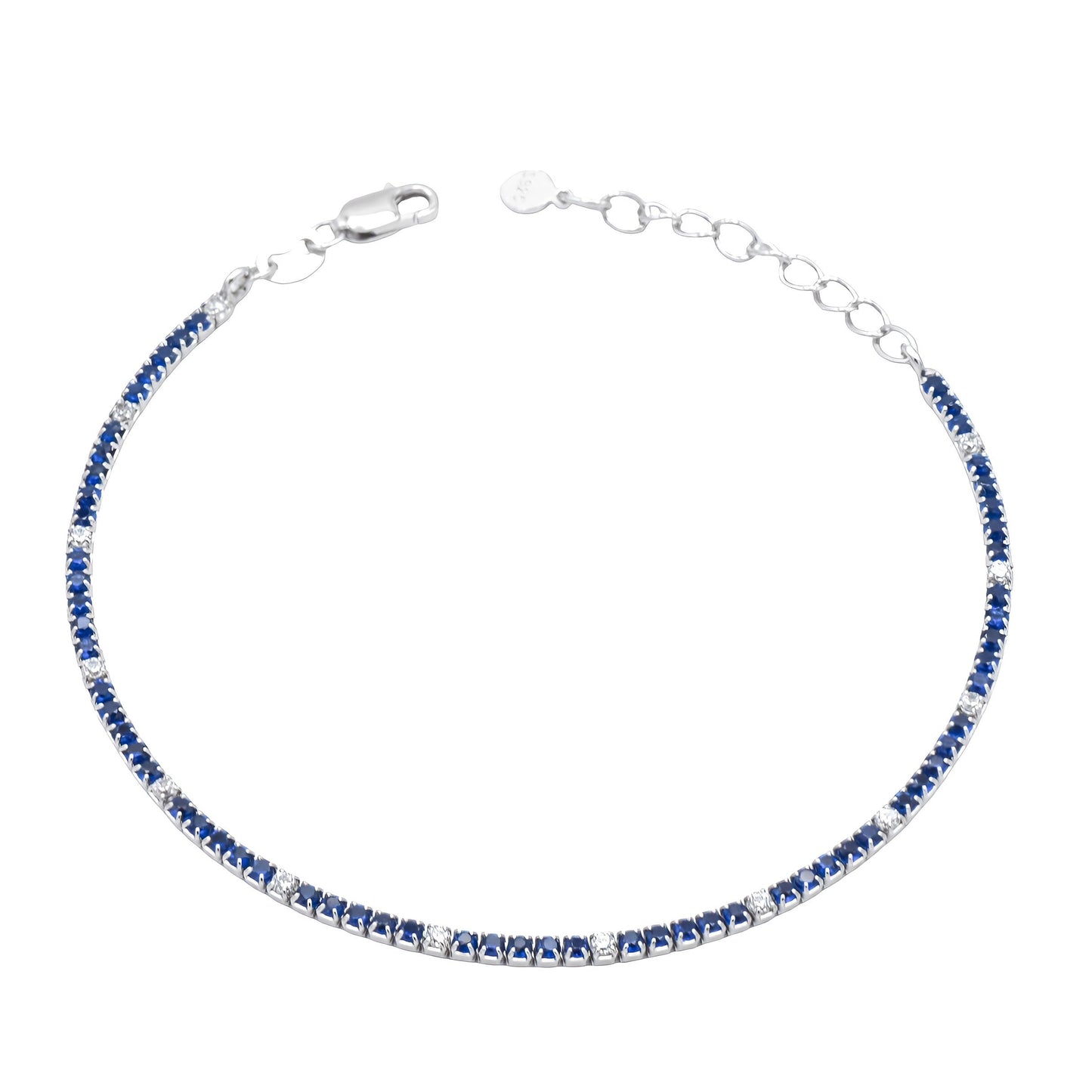 Bracciale Tennis Blu e Bianco