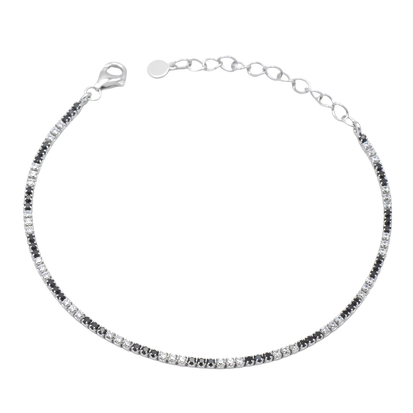 Bracciale Tennis Nero e Bianco