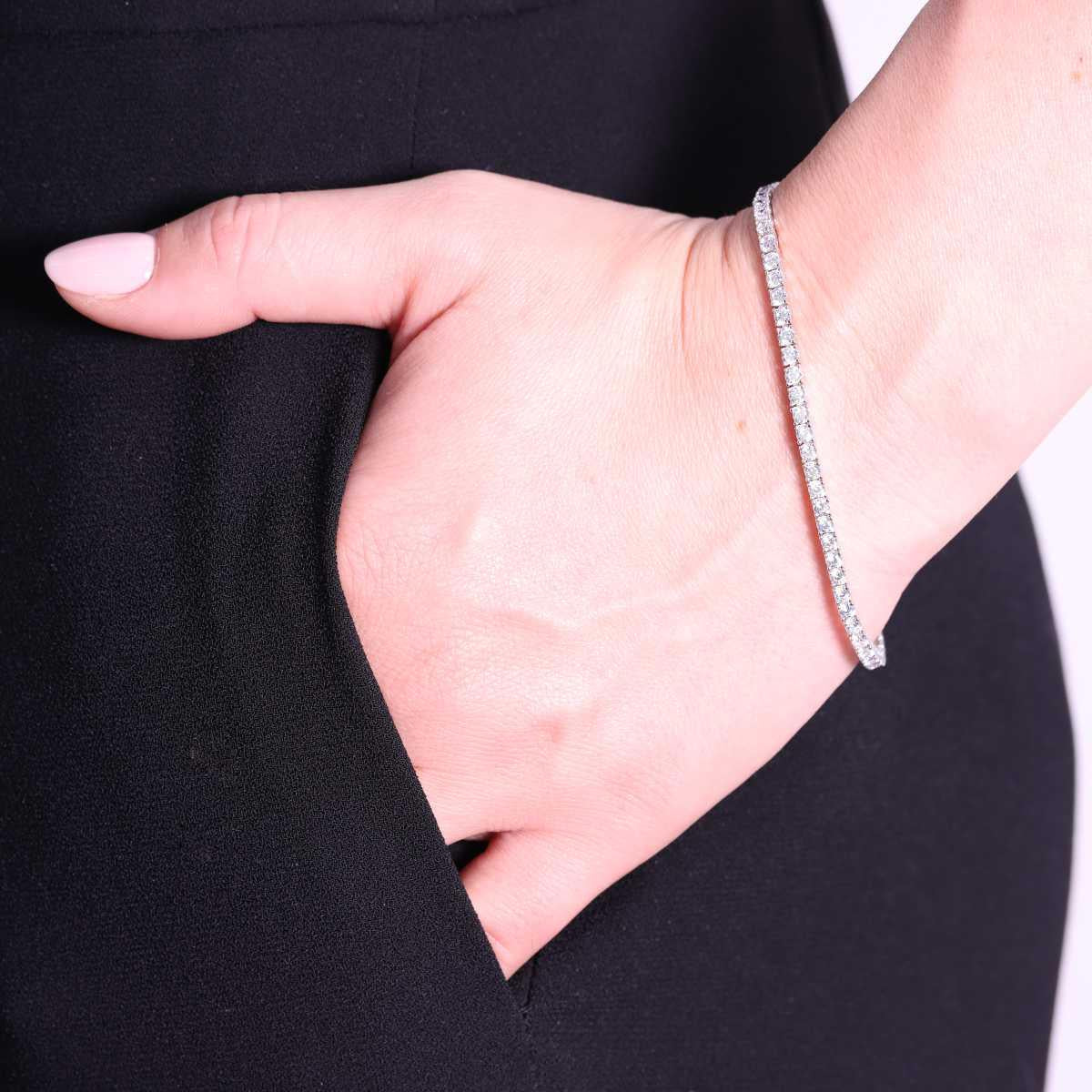 Bracciale Tennis In Argento