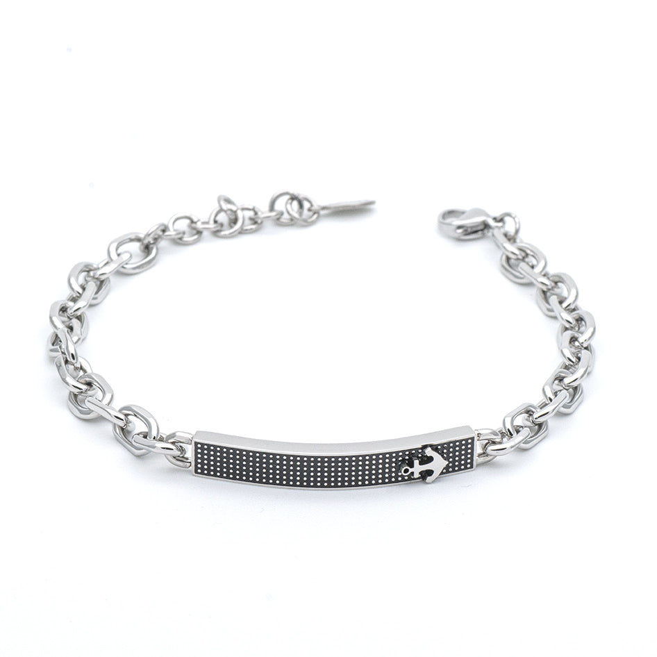 Bracciale Uomo Piastra con Ancora