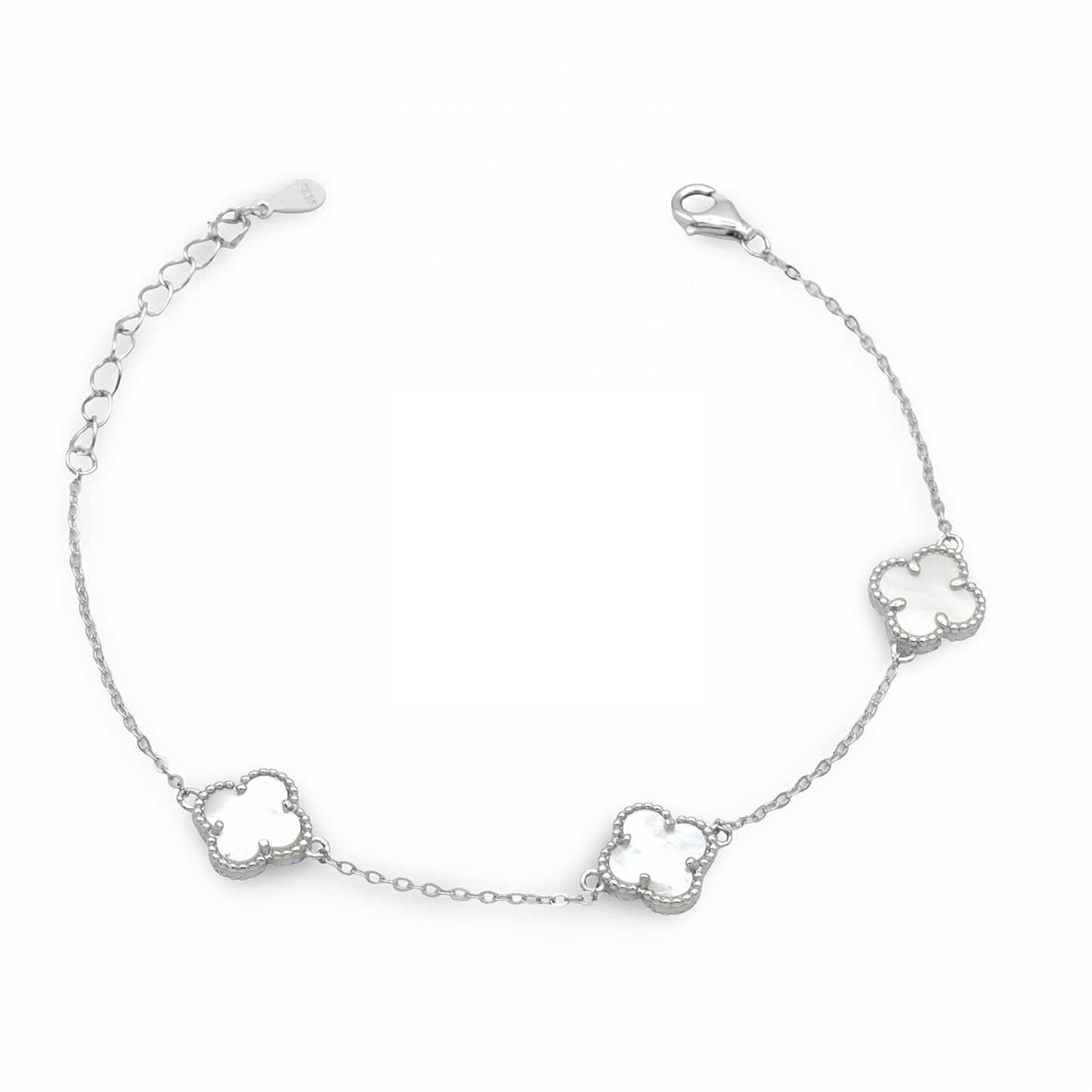 Bracciale in Argento Fiori e Madreperla