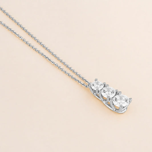 Collana Trilogy in Oro Bianco 375 (9kt) iGOLD