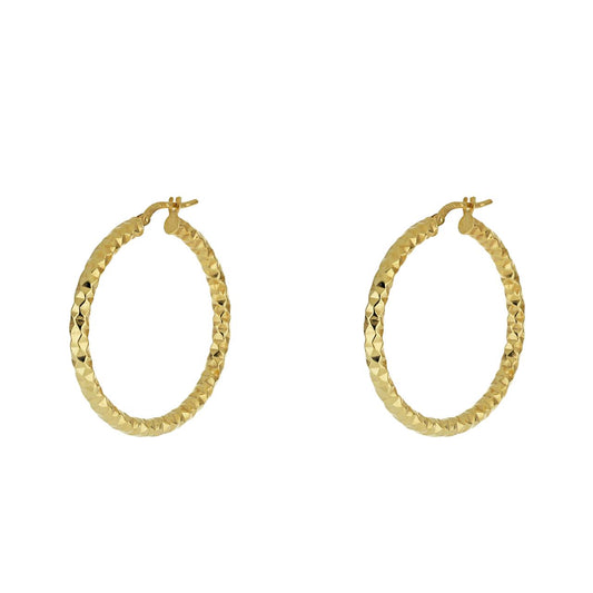 Cerchi Sfaccettati in Oro Giallo