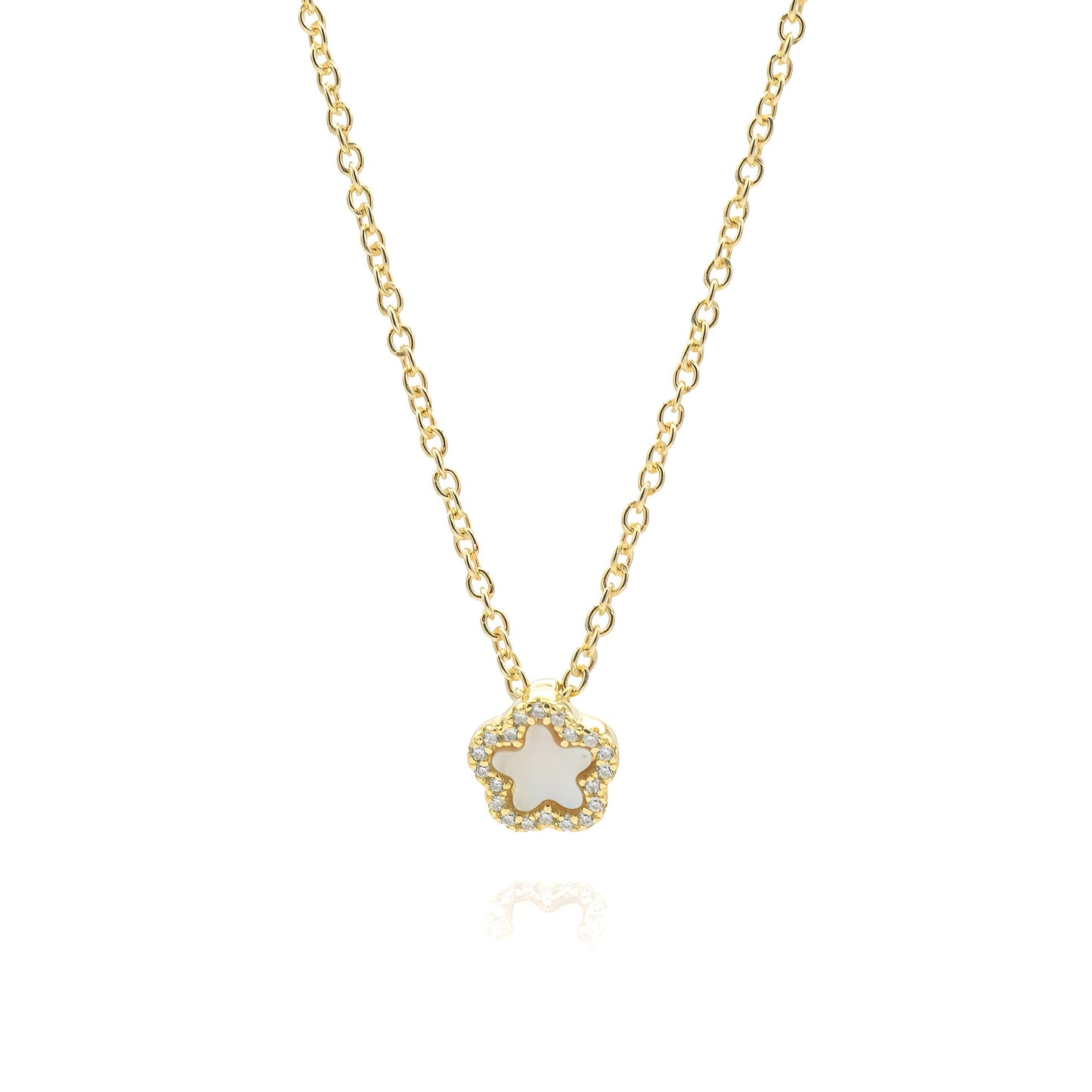 Collana Fiore in Argento e Madreperla