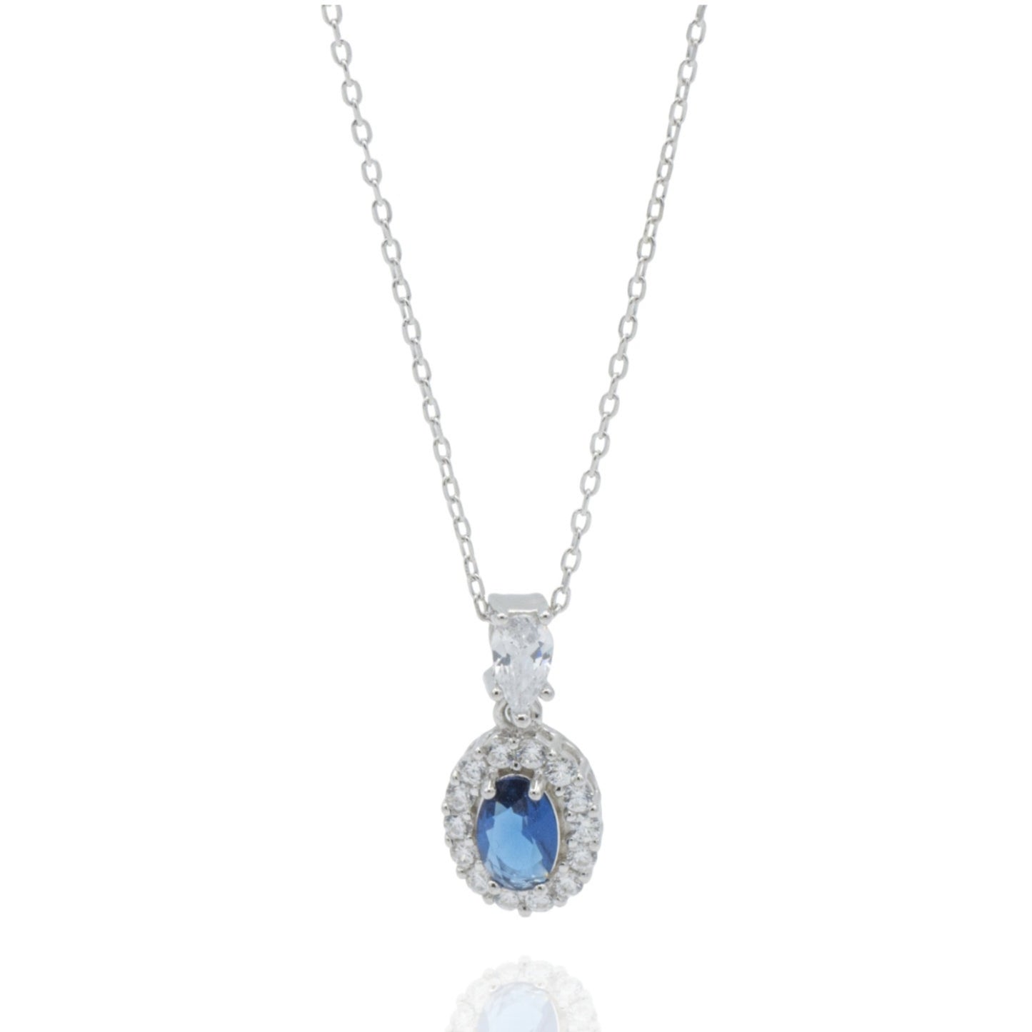 Collana Kate Blu e Goccia in Argento
