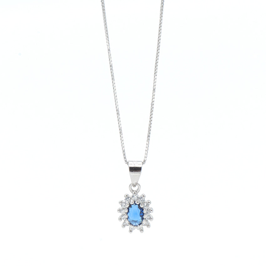 Collana Kate Blu in Argento