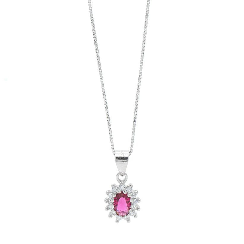 Collana Kate Rossa in Argento