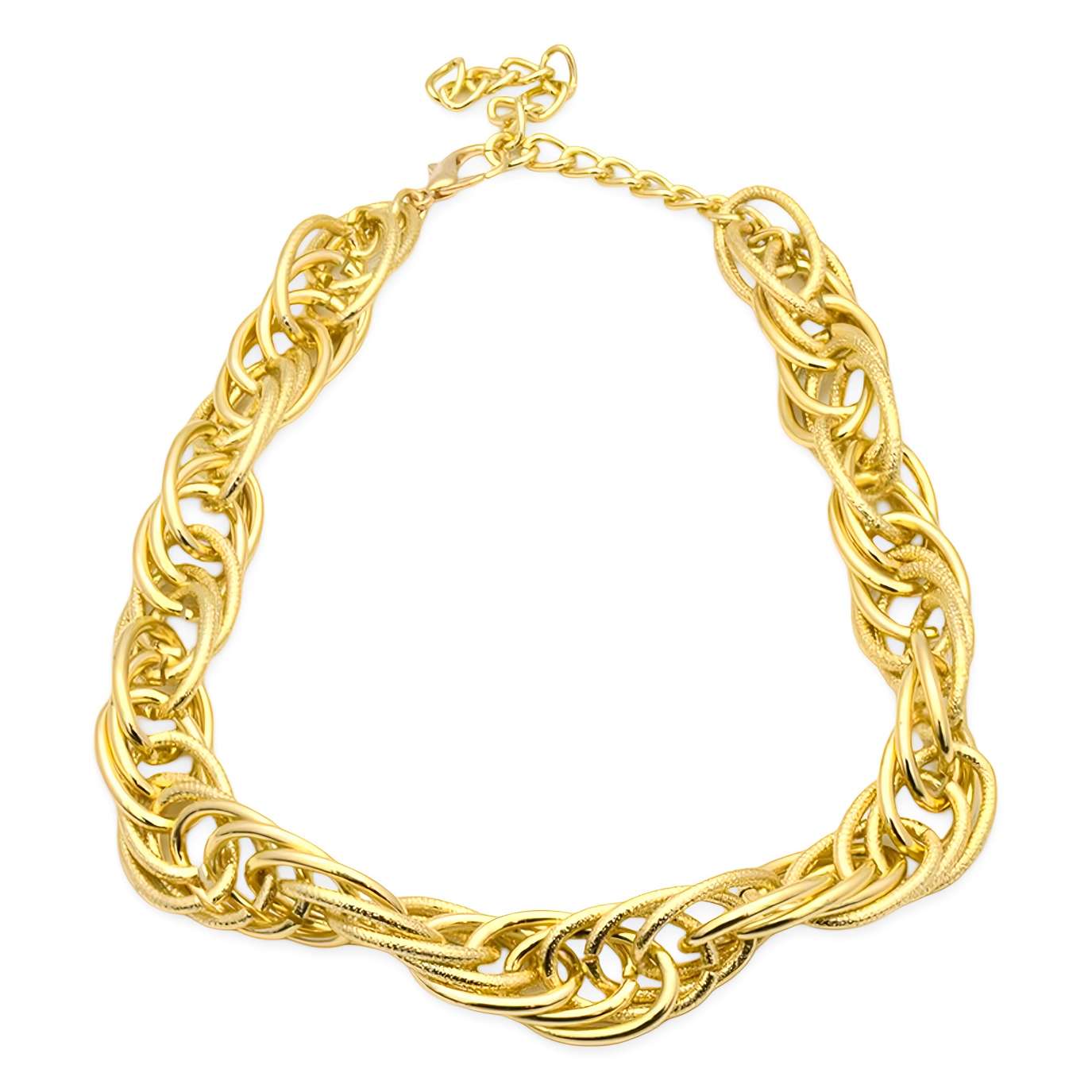Collana a Catena Ovale Lucida e Satinata