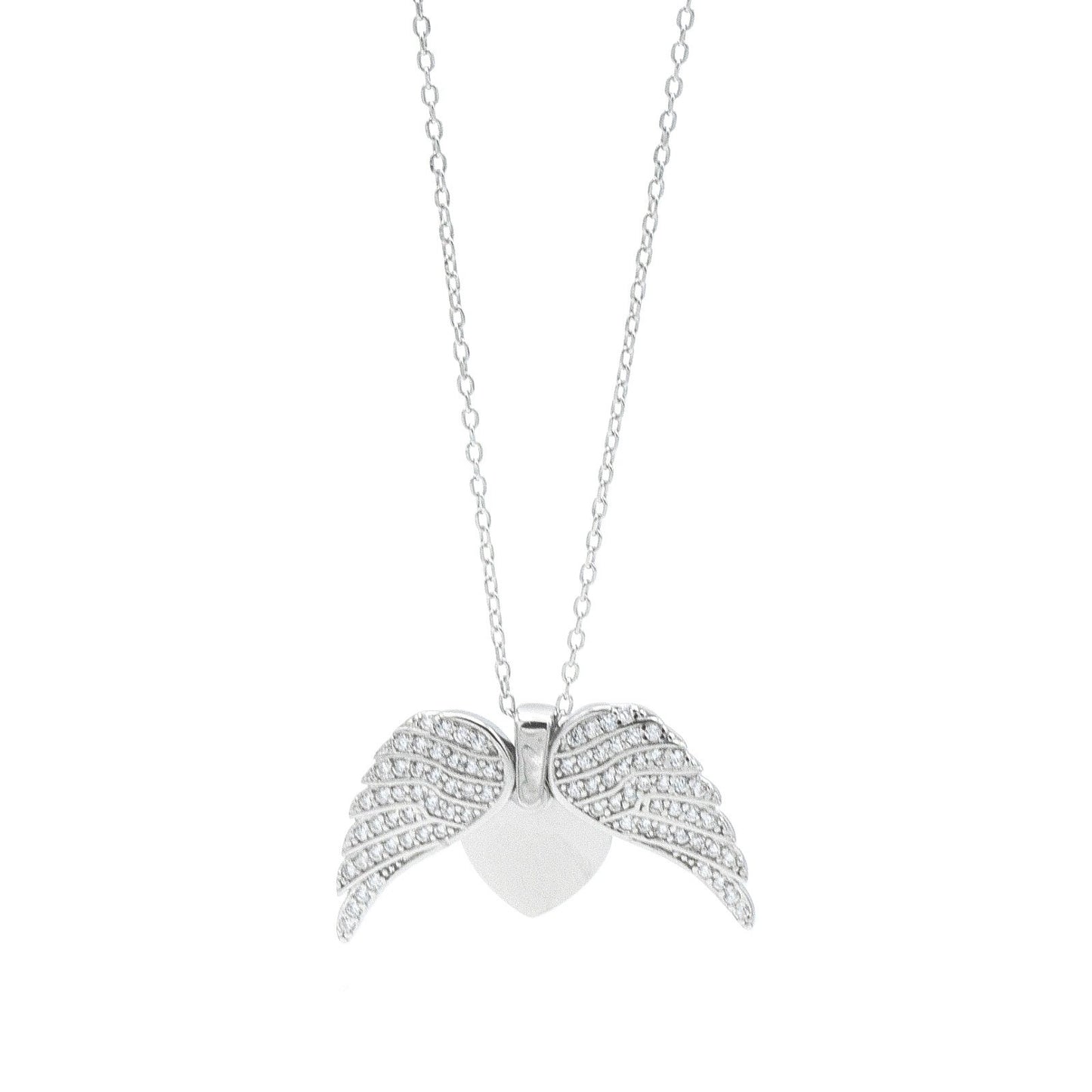 Collana in Argento Ali d'Angelo e Cuore
