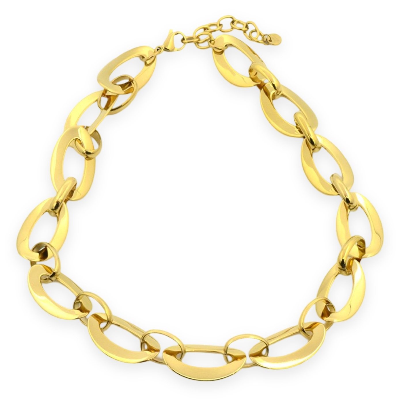 Collana a Catena Ovale Dorata