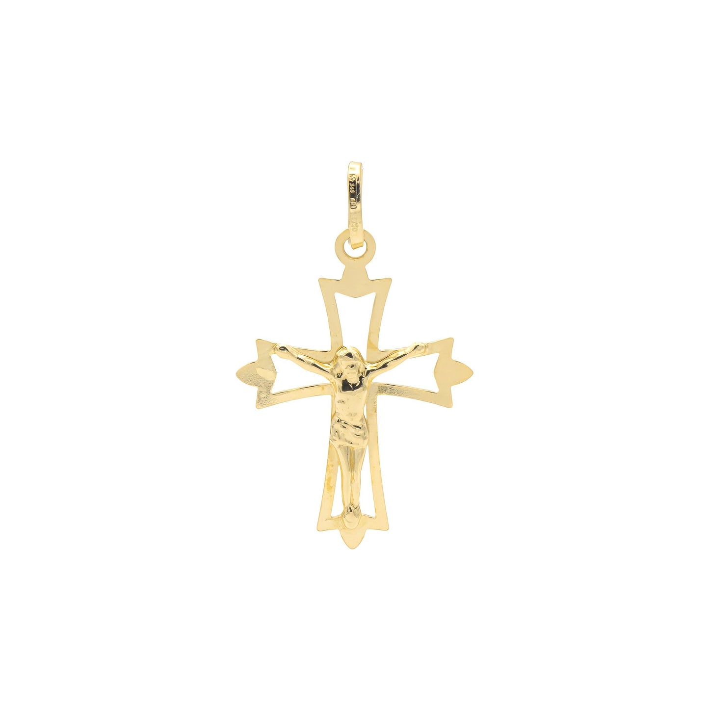 Croce con Cristo in Oro Giallo