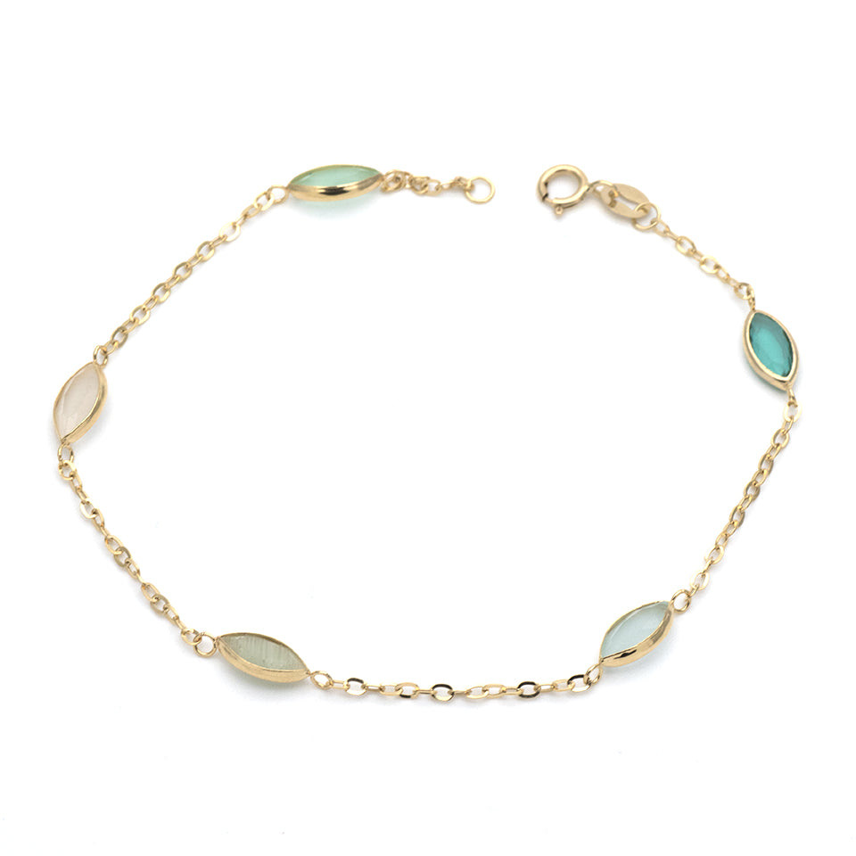 Bracciale in Oro e Pietre Colorate