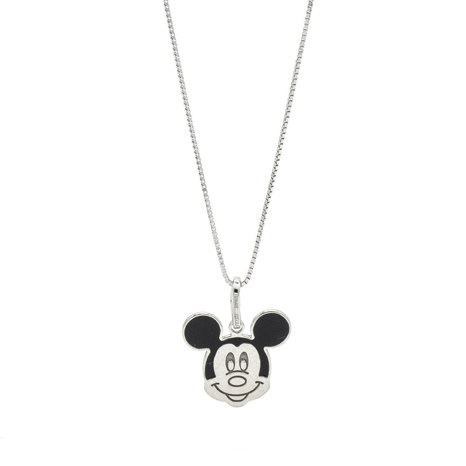 Collanina bimbo in argento con topolino