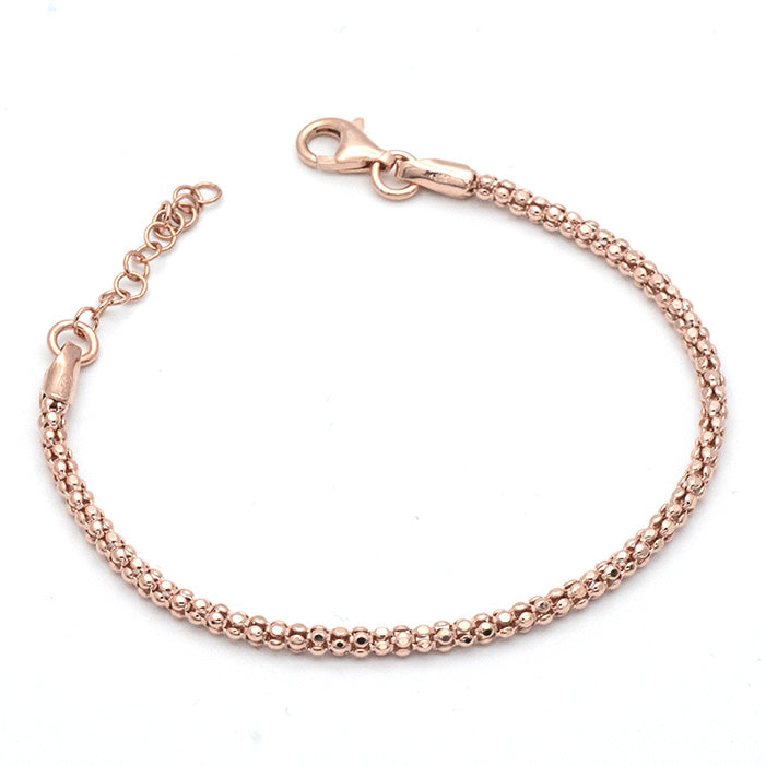 Bracciale Popcorn in Argento Rosato