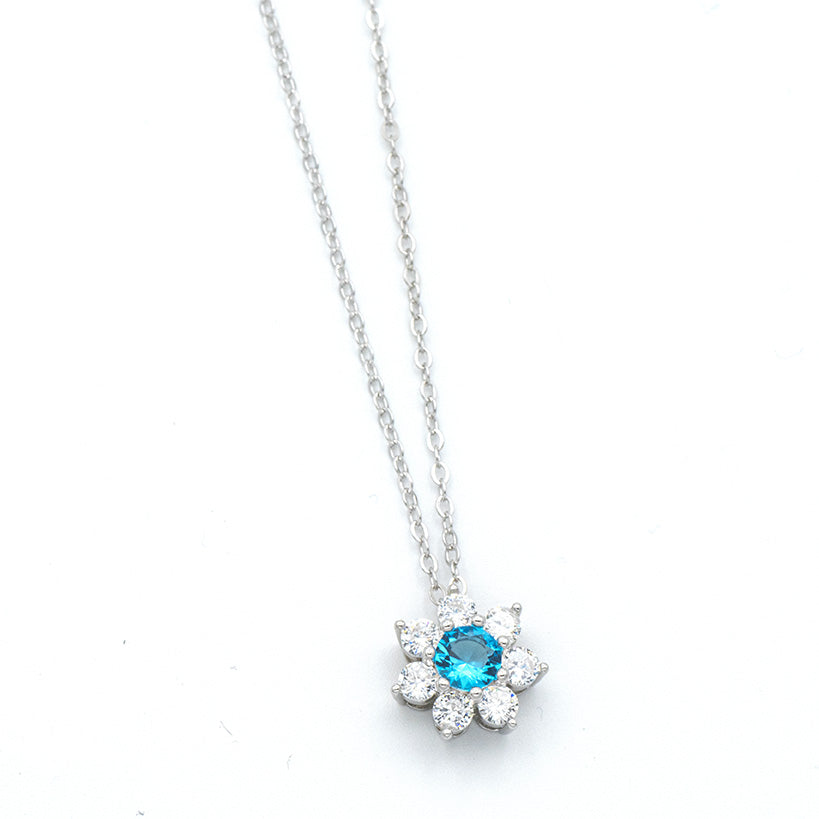 Collana Fiore Celeste in Argento