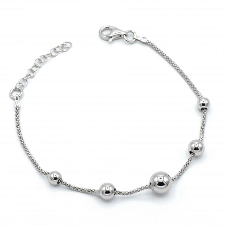 Bracciale in Argento con Sfere a scalare