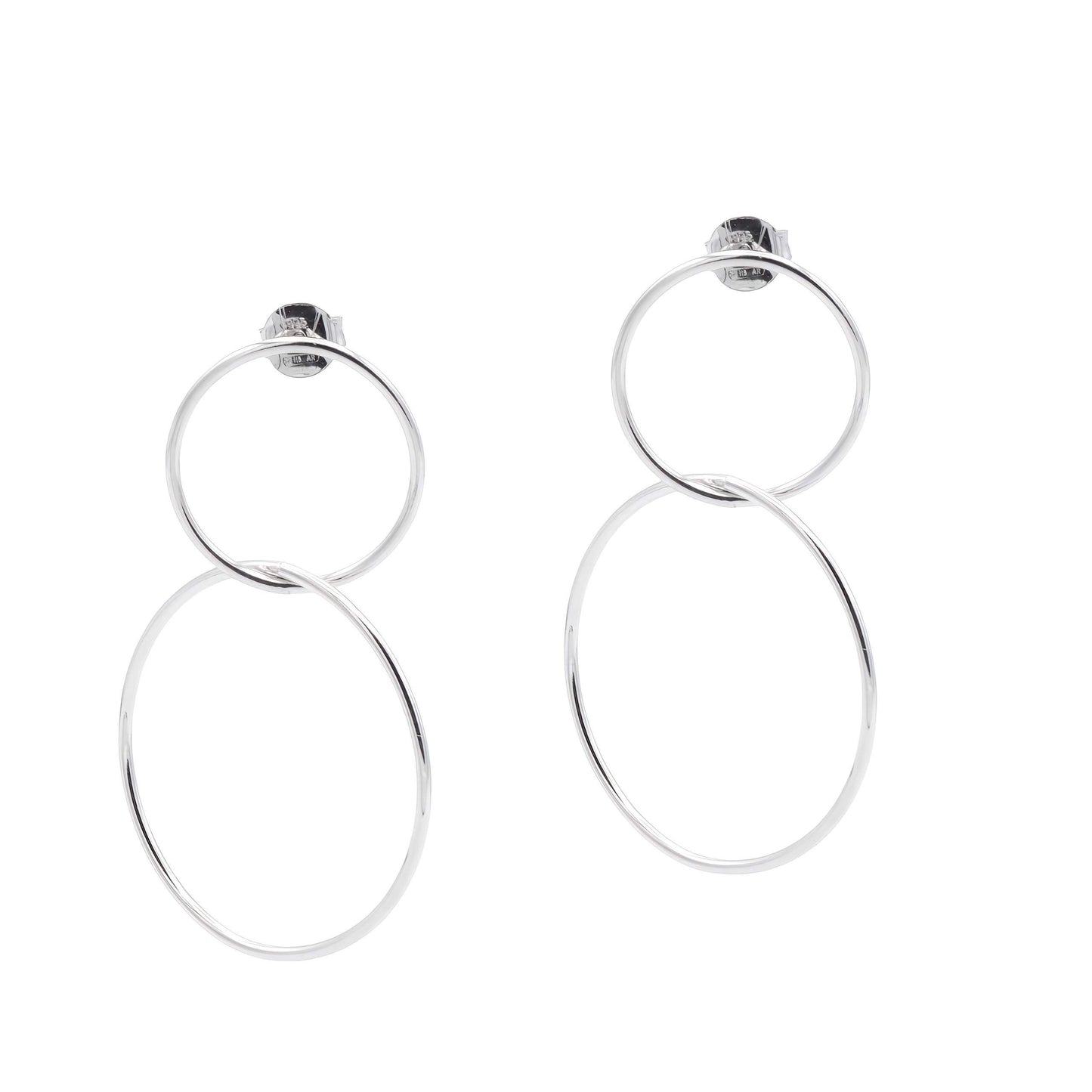 Orecchini Cerchi Pendenti in Argento