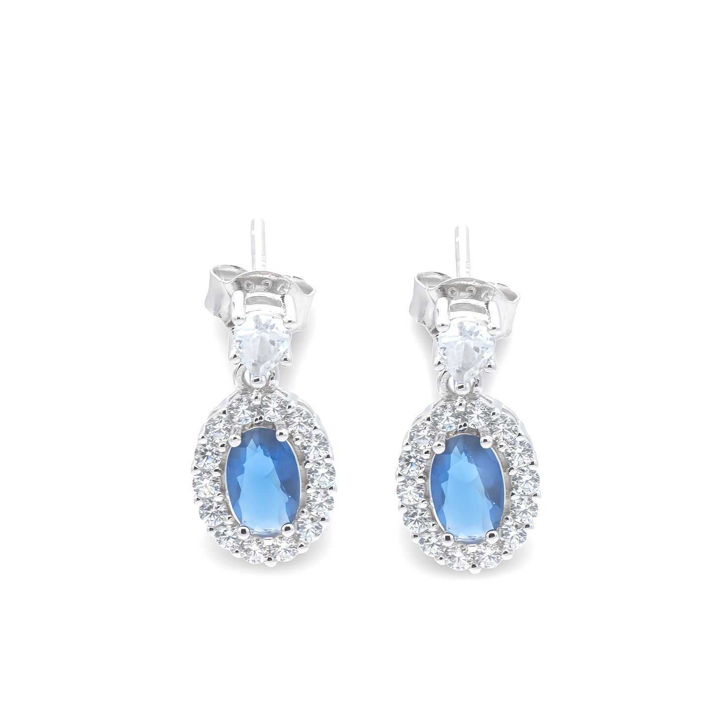 Orecchini Kate Blu in Argento con Goccia