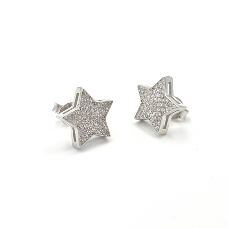 Orecchini Stelle in Argento con Zirconi Gioielli in Argento