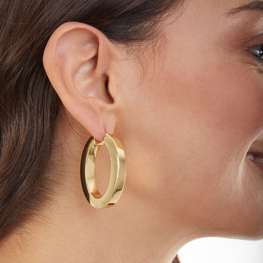 Orecchini Dorati a Cerchio Square