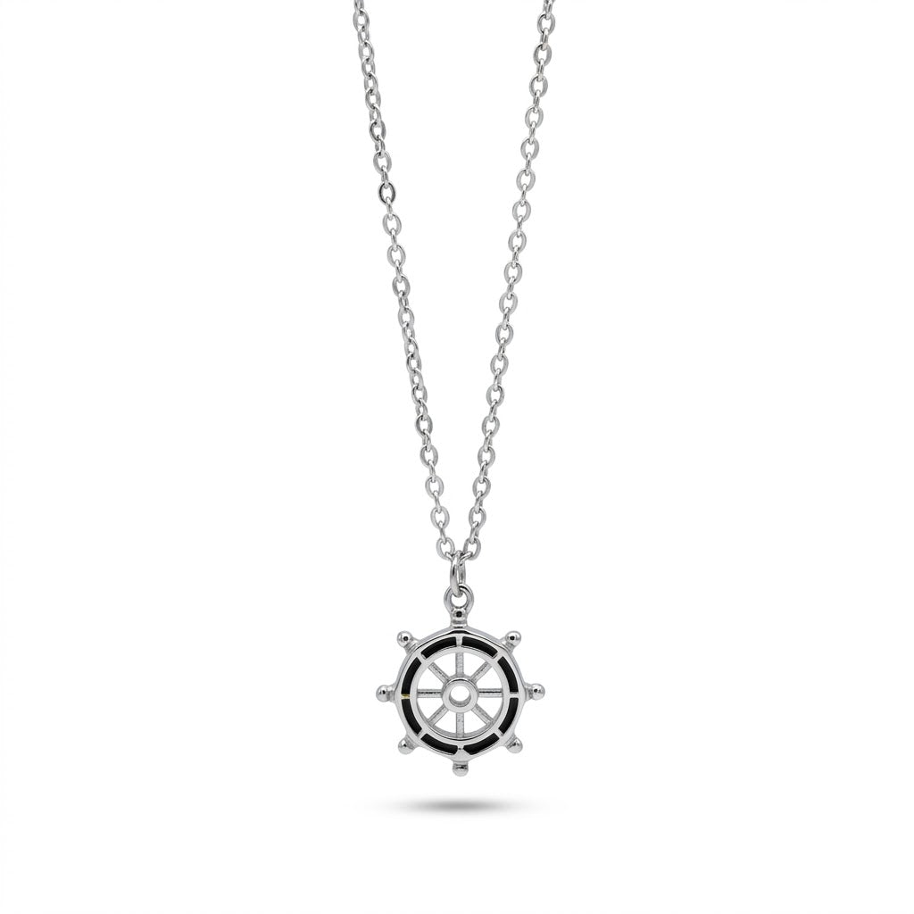 Collana Uomo Fortynine in Acciaio con Pendente a Timone