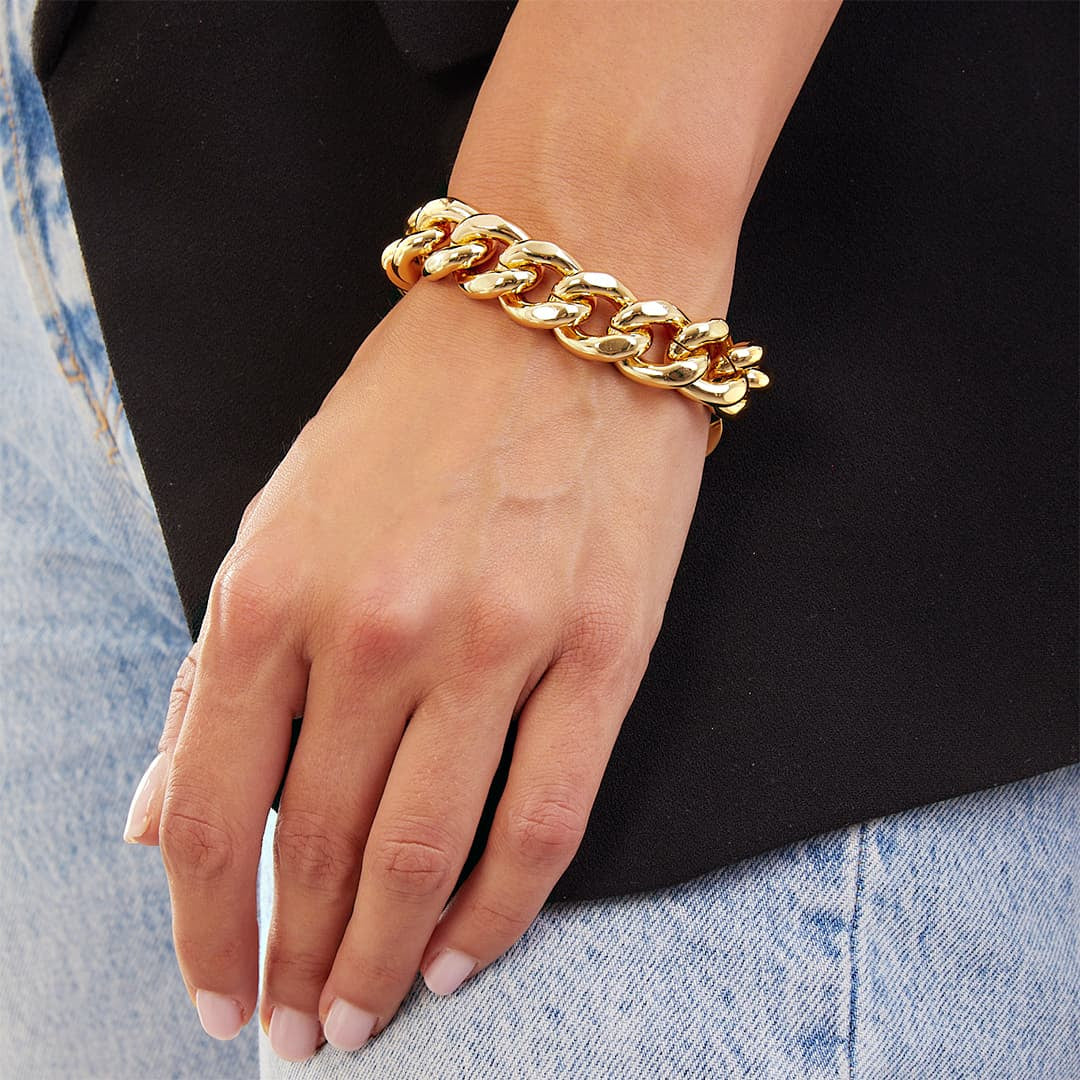 Bracciale Groumette in Bronzo Dorato