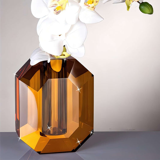 Vaso in Cristallo Ambra