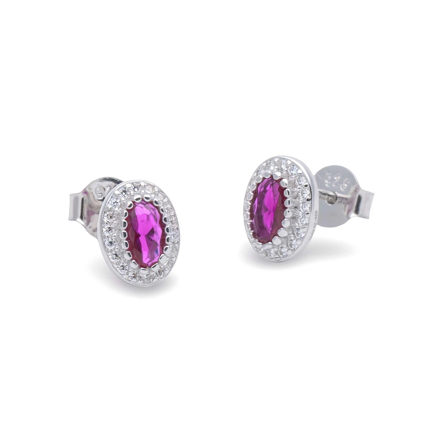 Orecchini Mini Kate Rosso Rubino in Argento