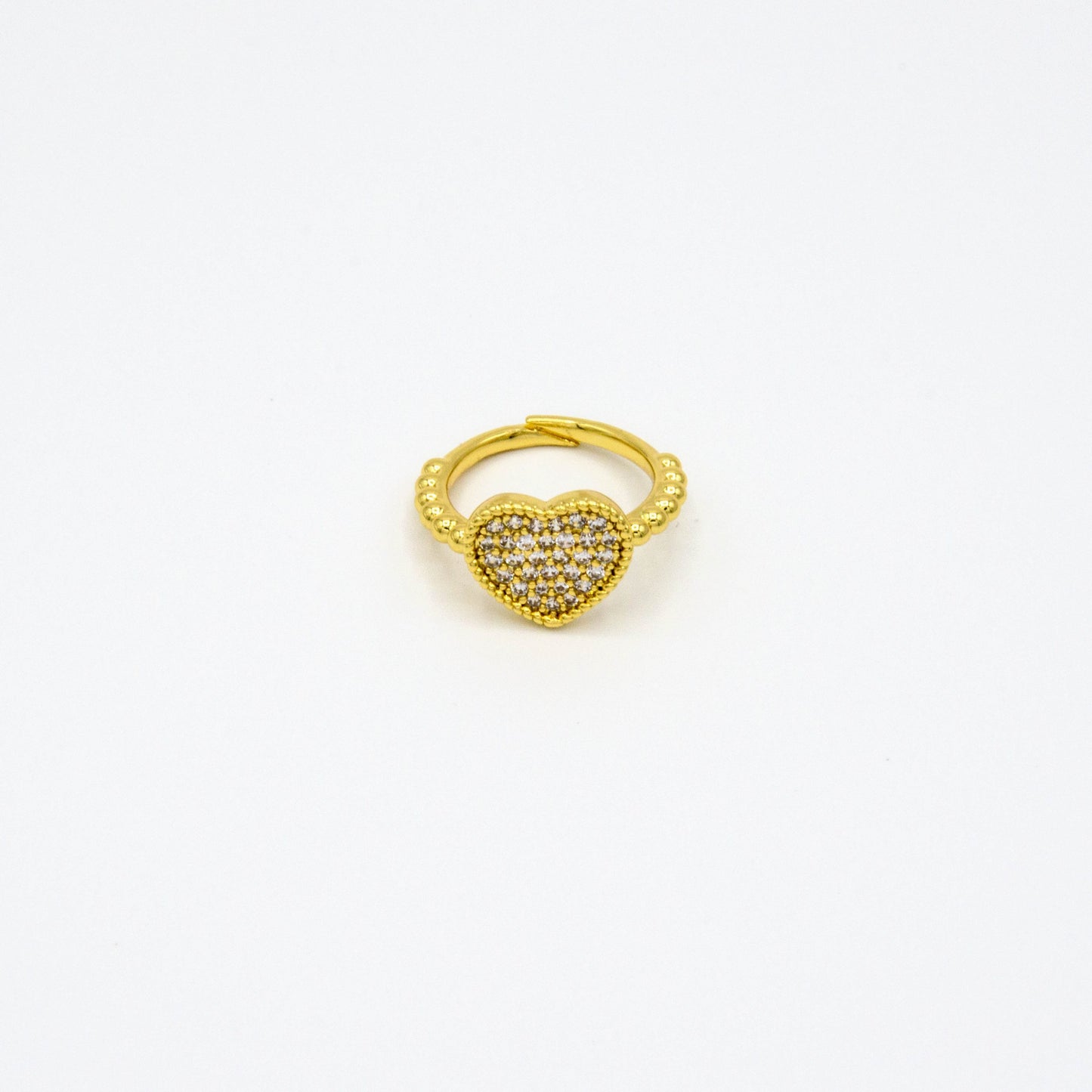 Anello Cuore A Pavè