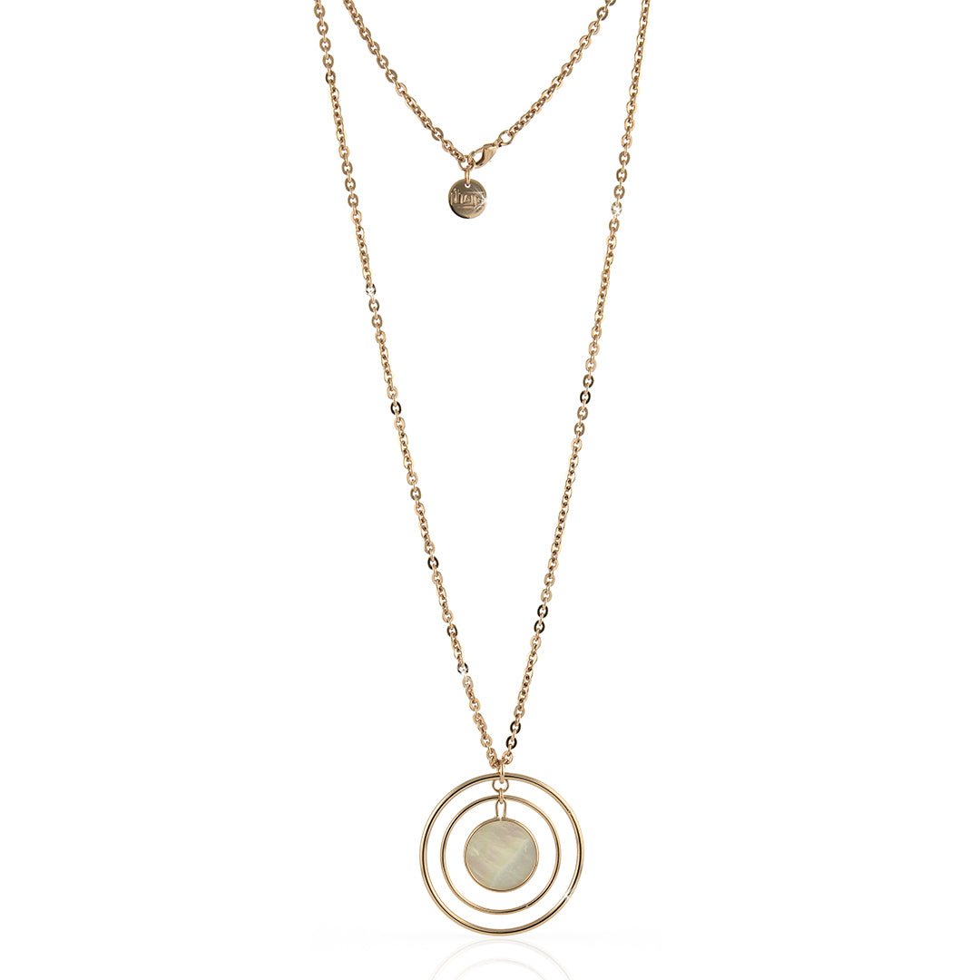 Collana in bronzo dorato rosa