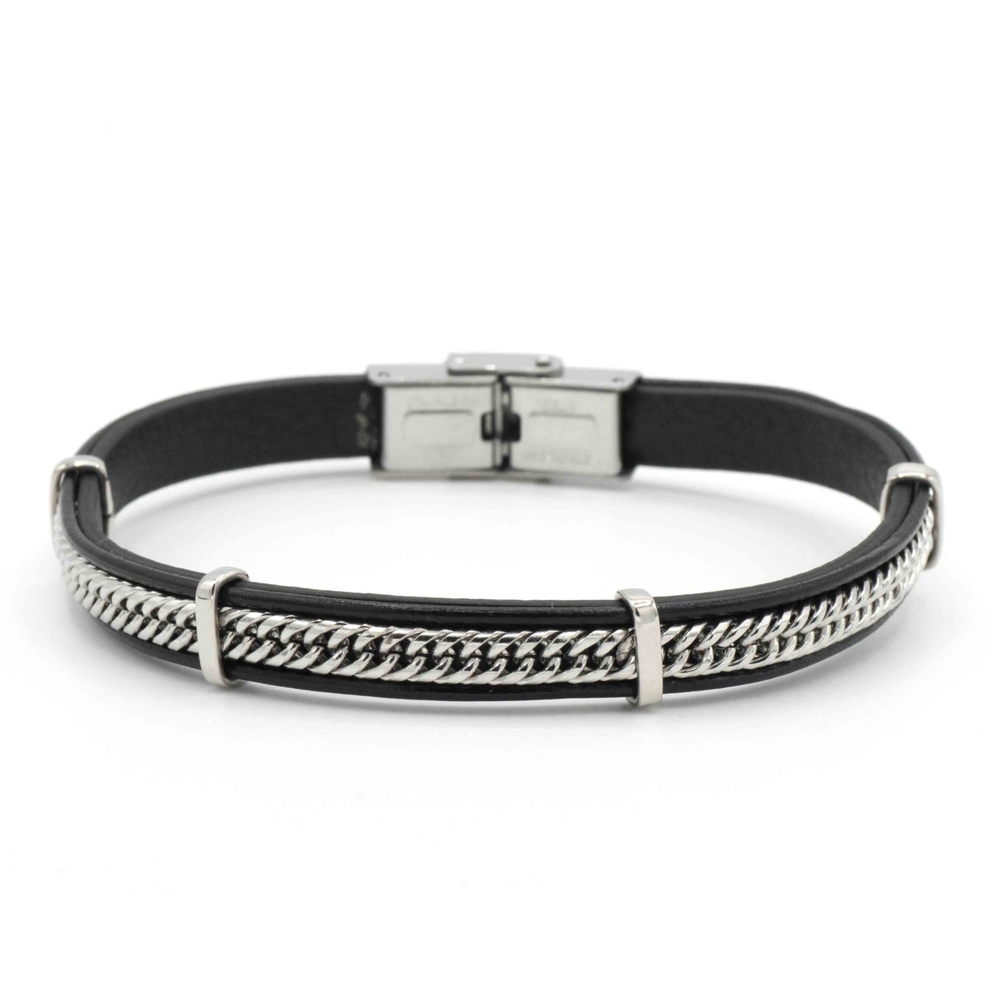 Bracciale Caucciù E Acciaio