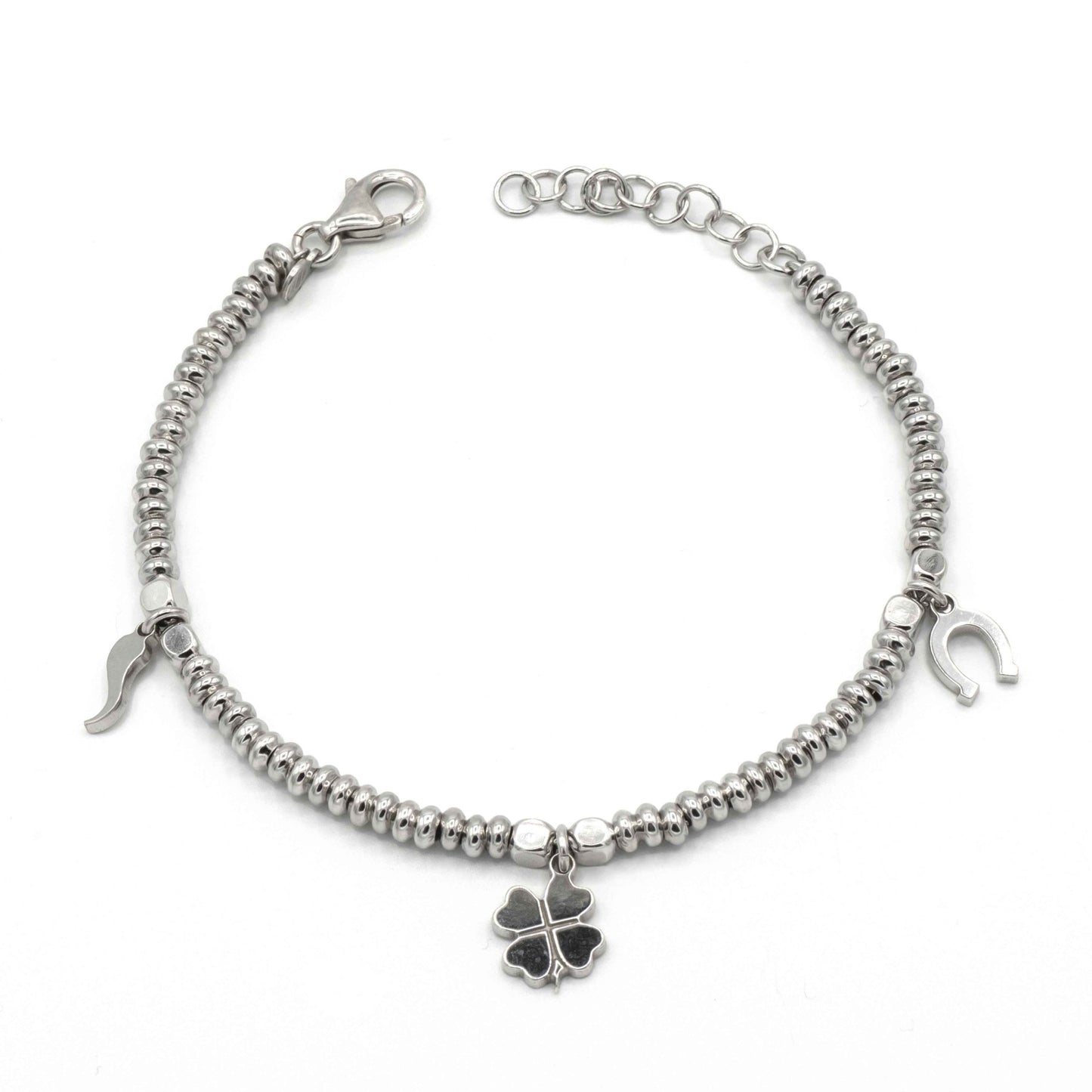 Bracciale portafortuna in argento modello DODO
